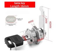Lot de 5 ou 20 serrures sécurité à cylindre métallique for armoire, casier, serrure came avec clés, for boîte aux lettres, tiroir, 16 mm/20 mm/25 mm/30 mm(Style 09,20Sets)