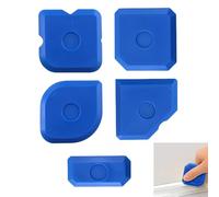 Lot de 5 outils de calfeutrage en silicone, outils de calfeutrage pour cuisine, salle de bain, joint d'étanchéité (bleu)