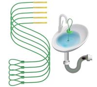 Lot de 5 outils de débouchage d'évier en métal 76,2 cm | Poignée tournante pour une utilisation facile. Fonctionne sur douche, lavabo, baignoire. Design flexible anti-casse pour des