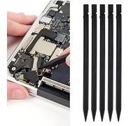 Lot de 5 outils de démontage en plastique pour réparation électronique - Pry non marquant pour barres avec design à double pointe (plat + pointu), 147 mm, noir