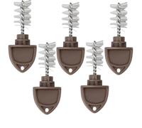 Lot de 5 outils de nettoyage de robinet de bière avec poils robustes pour l'entretien des distributeurs de fût et des ouvertures de bec (5 pièces, marron)