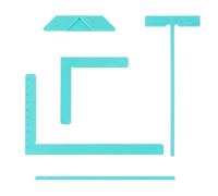 Lot de 5 outils de reliure de livres - Outil de scrapbooking facile pour débutant - Règle d'espacement - Kit complet de règle pouvant être transformé en carnet de notes, calendrier, journal