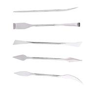 Lot de 5 Outils de Sculpture en Acier Inoxydable, Ensemble de spatules à Argile Double Face pour débutants créant des Formes et des moulages