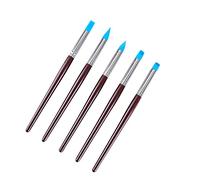 Lot de 5 outils de sculpture en silicone avec pointe en caoutchouc - Pinceaux en silicone pour poterie et argile