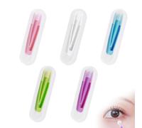 Lot de 5 outils d'insertion de lentilles de contact - Pince à épiler - Aide à la prise de lentilles de contact - En silicone - Pour la maison, les voyages, les déplacements, l'insertion et le retrait