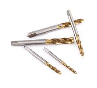 Lot de 5 outils pour tarauds à visser en spirale en acier haute vitesse pour filetage M3 M4 M5 M6 M8