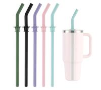 Lot de 5 Pailles à Presser de Rechange pour Gobelet de Hydro Flask Voyage 40oz, Sans BPA Pailles en Silicone Réutilisables pour Hydro Flask Bouteille d'Eau Accessoire Pièces (Cinq Couleurs)