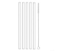 Lot de 5 pailles de rechange en Tritan pour bouteilles d'eau Thermoflask de 1,2 l avec brosse de nettoyage, résistantes à la chaleur jusqu'à 100 °C, transparent