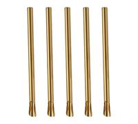 Lot de 5 pailles réutilisables multicolores en acier inoxydable 304 pour boire du vin