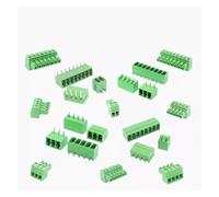 Lot de 5 paires borniers à vis for circuit imprimé 15EDG 3,81 mm, 2 12 broches, fiche mâle et femelle, connecteur fil(Right Angle,3P)