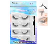 Lot De 5 Paires D'autocollants Pour Cils Sans Colle - Avec 1 Pince à épiler (108 X 18 Mm), Faux Cils Autocollants Pour Débutants, Cluster Unique Réutilisable (5-13 Mm),C