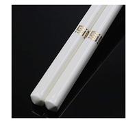 Lot de 5 paires de baguettes en porcelaine, réutilisables pour nettoyage au lave-vaisselle, baguettes en os de haute qualité (mots dorés) - Emballage cadeau W