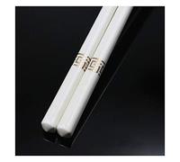 Lot de 5 paires de baguettes en porcelaine réutilisables pour nettoyage au lave-vaisselle (mots dorés) - Emballage cadeau E