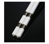 Lot de 5 paires de baguettes en porcelaine réutilisables pour nettoyage au lave-vaisselle (mots dorés) - Emballage cadeau G