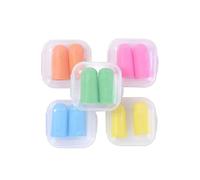 Lot de 5 paires de bouchons d'oreille en mousse souple avec étui - Réduction du bruit Protection auditive jetable pour le travail, les voyages et le sommeil