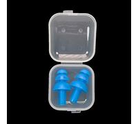 Lot de 5 paires de bouchons d'oreille en silicone anti-bruit réutilisables pour dormir, ronflement, natation et travail, voyage en avion Bleu