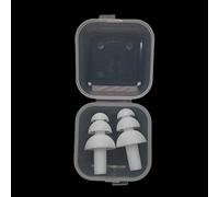 Lot de 5 paires de bouchons d'oreilles confortables et réutilisables en silicone avec suppression du bruit pour dormir, ronflement, natation, travail, voyage en avion Blanc