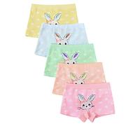 Lot de 5 Paires de Boxer Enfants Filles 100% Coton Imprimé Sorcière Enfants sous-vêtement Rose 10ans