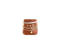 Lot de 5 paires de bracelets de cheville bohèmes en coquillage pour femme, perles 14 carats, faites à la main, réglables, bijoux de plage hawaïens, coquillages, étoiles de mer, cadeaux, 8.66, Zinc