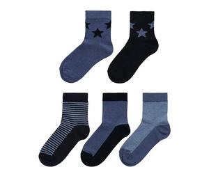Lot de 5 paires de chaussettes bÃ©bÃ© garÃ§on Lenz Bleu 23/26