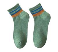 Lot de 5 paires de chaussettes chaudes d'automne et d'hiver pour homme en pur coton tendance épaisses et décontractées à rayures, G, EUR 38-43