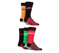 Lot de 5 paires de chaussettes Coca Cola, Coca Diet Coke, Fanta, Sprite et Cherry Coke Bambou pour homme et femme