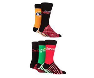 Lot de 5 paires de chaussettes Coca Cola, Diet Coke, Fanta, Sprite et Cherry Coke en bambou assorties 40-42