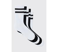 Lot de 5 paires de chaussettes de sport à rayures homme - multicolore - ONE SIZE, multicolore