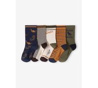 Lot de 5 paires de chaussettes dino garçon noix de pécan 27/30