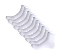 Lot de 5 paires de chaussettes mi-mollet en coton pour homme - Couleur unie - Taille M - Drag at The 801 Cabaret, blanc, Taille unique