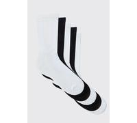 Lot de 5 paires de chaussettes unies homme - blanc - ONE SIZE, blanc