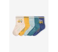 Lot de 5 paires de chaussettes « vroum » bébé assorties 15/18
