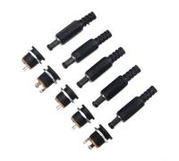 Lot de 5 paires de connecteurs DC 21 mm pour connecteurs mâles et femelles pour ordinateurs portables 12 V x 55 mm Alimentation pour caméras de vidéosurveillance, bande LED et autres appareils
