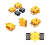 Lot de 5 paires de connecteurs mâles mâles femelles Amass Premium XT60L XT60 avec capuchons de protection 2 broches pour batterie Lipo RC 60 A Jaune de Mr.