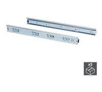 Lot de 5 paires de coulisses à billes pour tiroir à sortie totale 45 mm x L 300 mm