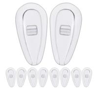 Lot de 5 paires de coussinets de nez légers en silicone pour lunettes, repose-nez transparent, pour lunettes de soleil
