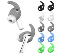 Lot de 5 Paires de Crochets d'écouteurs pour Samsung Galaxy Buds 3 Pro, Embouts en Silicone antidérapant et Anti-Rayures (Noir, Blanc, Gris, Bleu Brillant, Vert Brillant)