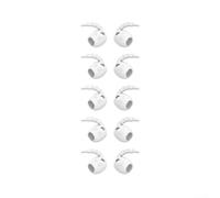 Lot de 5 paires de crochets d'oreille en silicone pour Samsung Galaxy Buds 4 Pro - Embouts antidérapants pour jogging, cyclisme, entraînement - Noir et blanc (blanc)