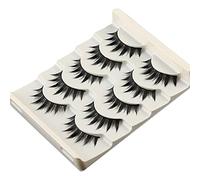 Lot de 5 paires de faux cils épais de style japonais pour cosplay et maquillage des yeux