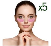Lot De 5 Paires De Masques Apaisant Konjac Contour Des Yeux À La Rose - Rose