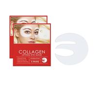 Lot de 5 paires de masques au collagène pour les yeux gonflés et les cernes, complexe peptidique et vitamine C, collagène ravive les patchs sous les yeux pour peaux sensibles (2 paquets)