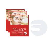 Lot de 5 paires de masques au collagène pour les yeux gonflés et les cernes, complexe peptidique et vitamine C, collagène ravive les patchs sous les yeux pour peaux sensibles (3 paquets)
