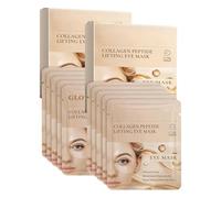 Lot de 5 paires de masques pour les yeux, patchs au collagène pour les yeux gonflés et les cernes, complexe peptidique et vitamine C, patchs sous les yeux pour peaux sensibles