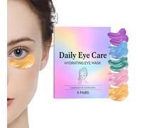 Lot de 5 paires de patchs hydratants nourrissants pour les yeux - Coussinets en gel éclaircissant sous les yeux avec technologie hydrogel - Revitalisant de la peau - Soin apaisant des cercles sombres