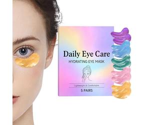 Lot de 5 paires de patchs hydratants nourrissants pour les yeux - Coussinets en gel éclaircissant sous les yeux avec technologie hydrogel - Revitalisant de la peau - Soin apaisant des cercles sombres