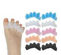 Lot de 5 paires de séparateurs d'orteils en silicone pour hallux valgus, hallux valgus, correcteurs d'orteils, séparateurs d'orteils