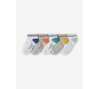 Lot de 5 paires de socquettes garçon BASICS gris chiné 27/30