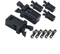 LOT DE 5 PAIRES LOQUET NOIR PUSH POUSSOIR CLIPS BOUTON | REPARATION COMPATIBLE REMPLACEMENT POUR COUVERCLE POUBELLE KITCHEN IKEA GIGANTISK BRABANTIA ETC...