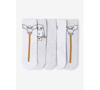 Lot de 5 paires mi-chaussettes Harry Potter Glitter Hedwige blanc 27/30