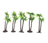 Lot de 5 palmiers artificiels réalistes pour mini jardin, terrarium, aquarium, décoration de paysage féérique